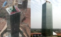 30 emeletes földrengésálló felhőkarcoló bújt ki a földből 15 nap alatt